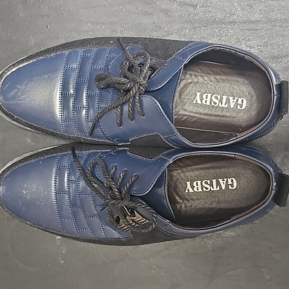 Gatsby Men's Navy and Charcoal Oxfords